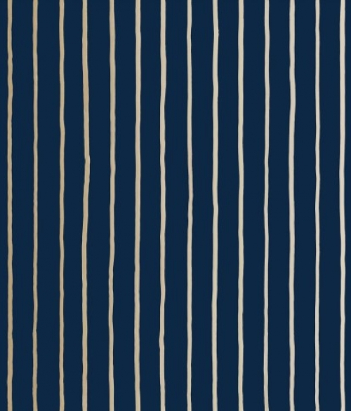 Marquee Stripes small vandet mørkeblå - tapet - 10x0,52 m - fra Cole & Son 