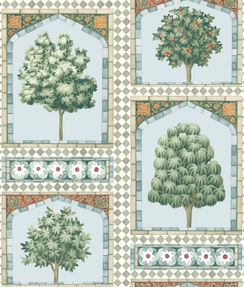 Sultan's Palace grøn - tapet - 10x0,685 m - fra Cole & Son 