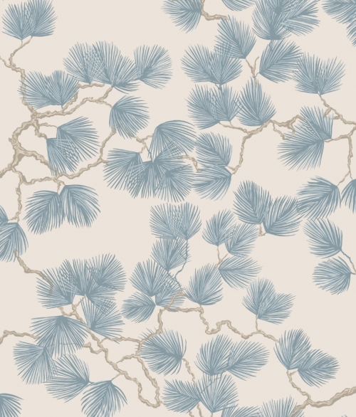 Pine misty blue- tapet - 10.05x0.53m - fra Sandberg