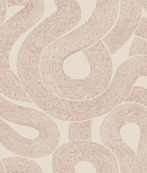 Zen terracotta - tapet - 10.05x0.53m - fra Sandberg