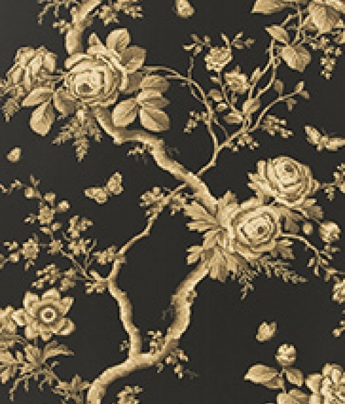 Guld blomstret - tapet - 10x0,68 m - fra Ralph Lauren 