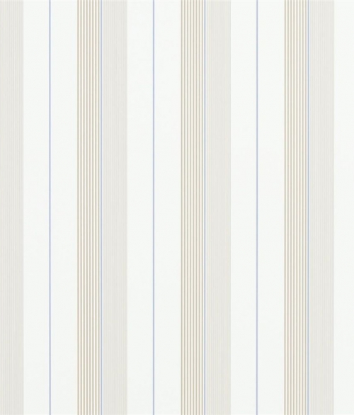 Aiden Stripe natural/blå - tapet - 10x0.52m - fra Ralph Lauren