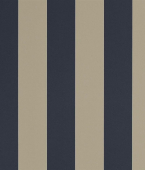 Spalding Stripe navy/sand - tapet - 10x0.52m - fra Ralph Lauren