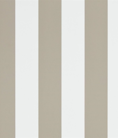 Spalding Stripe sand/hvid - tapet - 10x0.52m - fra Ralph Lauren