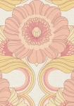 Floral Retro rosa/hvid - tapet - 8.50x0.53m - fra Tapetcompagniet