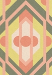 Geometric Ornaments grøn/rosa - tapet - 8.50x0.53m - fra Tapetcompagniet
