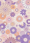 Retro Blomster lilla - tapet - 8.50x0.53m - fra Tapetcompagniet