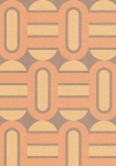 Oval Bars brun/orange  - tapet - 8.50x0.53m - fra Tapetcompagniet