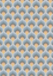 Abstract blå/brun/gul - tapet - 8.50x0.53m - fra Tapetcompagniet