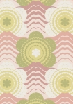 70'er Blomst pink/grøn/creme - tapet - 8.50x0.53m - fra Tapetcompagniet