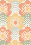 70'er Blomst orange/gul/grøn - tapet - 8.50x0.53m - fra Tapetcompagniet