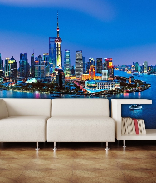 Shanghai Skyline - fototapet - 366x254 cm - fra W+G 