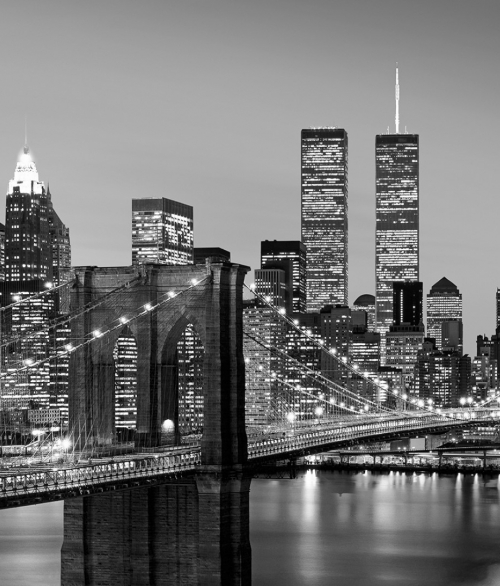 Manhattan Skyline at Night - fototapet - 254x366 cm - fra W+G 
