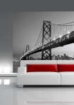 San Francisco Skyline grå - fototapet - 254x366 cm - fra W+G