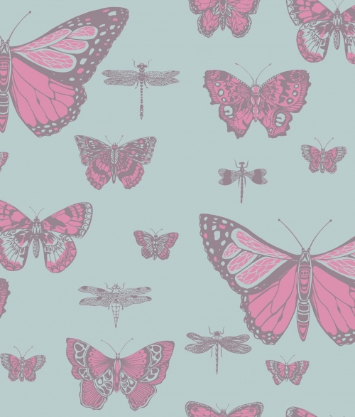 Whimsical butterfly rosa - tapet - 10x0,52 m - fra Cole & Son 