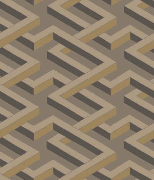 Geometric II brun - tapet - 10x0,52 m - fra Cole & Son 