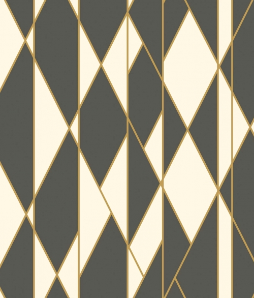 Geometric II Oblique grå/hvid - tapet - 10x0,685 m - fra Cole & Son 