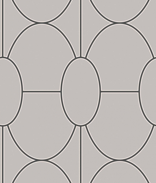 Geometric II mønstret grå - tapet - 10x0,52 m - fra Cole & Son 