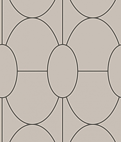 Geometric II city grå/brun - tapet - 10x0,52 m - fra Cole & Son 