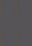 Geometric II mønstret sort - tapet - 10x0,52 m - fra Cole & Son 