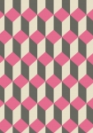 Geometric II firkanter pink - tapet - 10x0,53 m - fra Cole & Son 