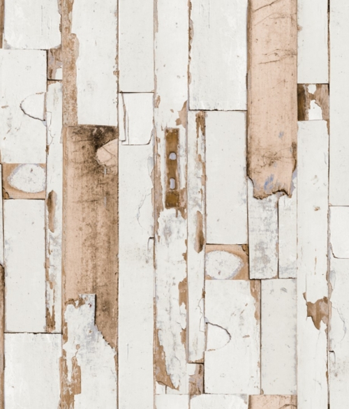 Lys Planke - selvklæbende folie 45x200 cm - fra Tapetcompagniet 