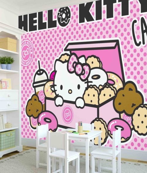 Hello Kitty Cafe - fototapet - 219x312 cm - fra Komar 