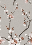 Oriental Blossom grå - tapet - 10.05x0.53m - fra Tapetcompagniet