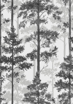 Pine sort/hvid - tapet - 10,05x0,53 m - fra Borås