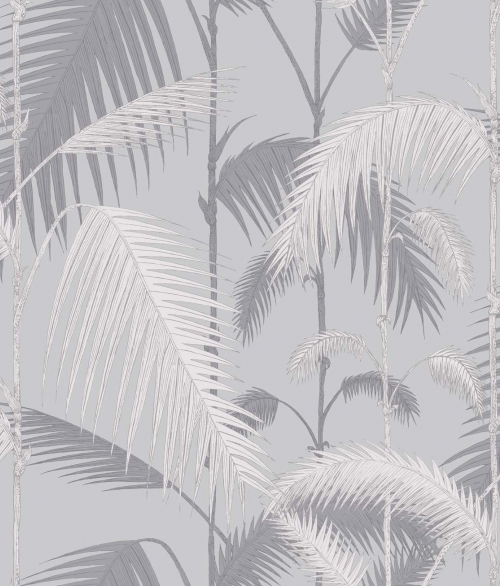 Palm Jungle grey/silver - tapet - 10x0,52 m - fra Cole & Son 