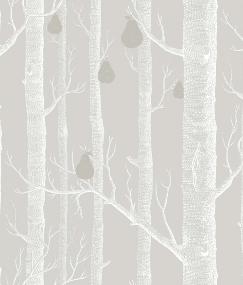 Woods & Pears grå/hvid - tapet - 10x0,53 m - fra Cole & Son 