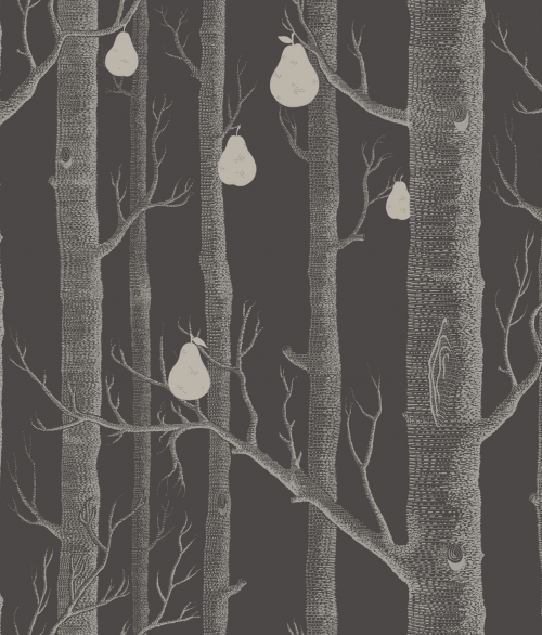 Woods & Pears sort/grå - tapet - 10x0,53 m - fra Cole & Son 