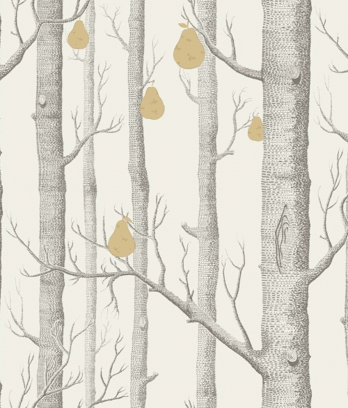 Woods & Pears grå/guld - tapet - 10x0,53 m - fra Cole & Son 
