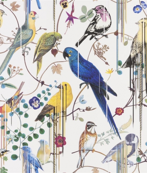 Birds Sinfonia hvid - tapet - 10x0,685 m - fra Christian Lacroix 