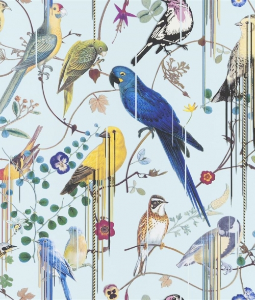 Birds Sinfonia lyseblå - tapet - 10x0,685 m - fra Christian Lacroix 
