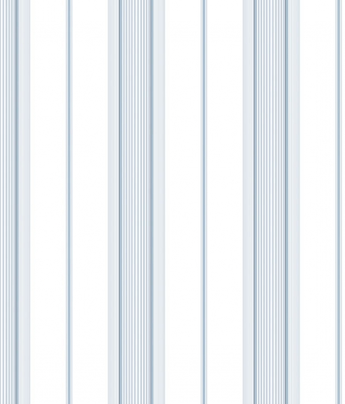 Mange smalle striber lys blå faded - tapet - 10x0,53 m - fra GALERIE