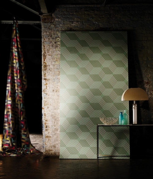 Fantasque mønstret grøn - tapet - 10x0,52 m - fra Osborne & Little