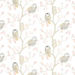 Little Owls lys - tapet - 10.05x0.52m - fra Harlequin