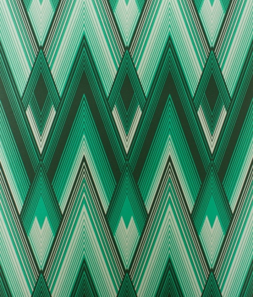 Fantasque geometri grøn - tapet - 10x0,52 m - fra Osborne & Little