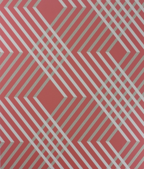 Fantasque mønstret rød - tapet - 10x0,52 m - fra Osborne & Little