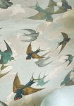 Chimney Swallow blå - tapet - 10x0,52 m - fra Designers Guild