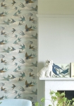 Chimney Swallow blå - tapet - 10x0,52 m - fra Designers Guild