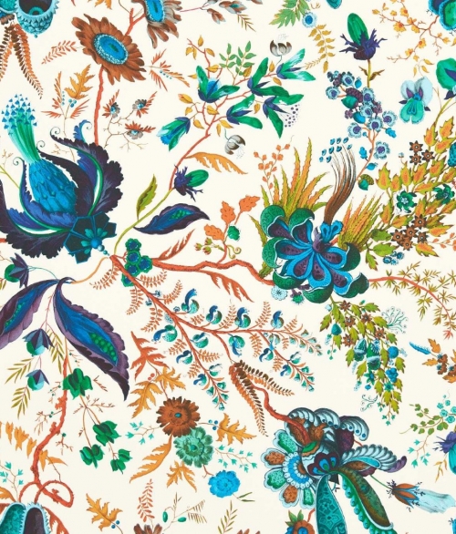 Wonderland Floral lapis/emerald/carnelian - tapet - 10.05x0.52m - fra Harlequin