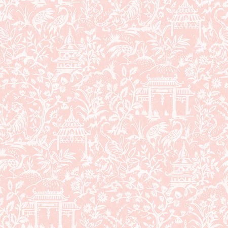 Garden Toile rosa - tapet - 10x0,53 m - fra GALERIE